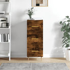 Dressoir met metalen poten in gerookt eiken van bewerkt hout - Gerookt eiken / 1 - Dressoirs & buffetkasten