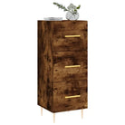 Dressoir met metalen poten in gerookt eiken van bewerkt hout - Dressoirs & buffetkasten