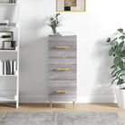 Dressoir met metalen poten in gerookt eiken van bewerkt hout - Grijs sonoma / 1 - Dressoirs & buffetkasten