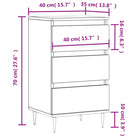 Dressoir met metalen poten van bewerkt hout voor een tijdloze uitstraling - Dressoirs & buffetkasten