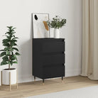 Dressoir met metalen poten van bewerkt hout voor een tijdloze uitstraling - Zwart / 1 - Dressoirs & buffetkasten