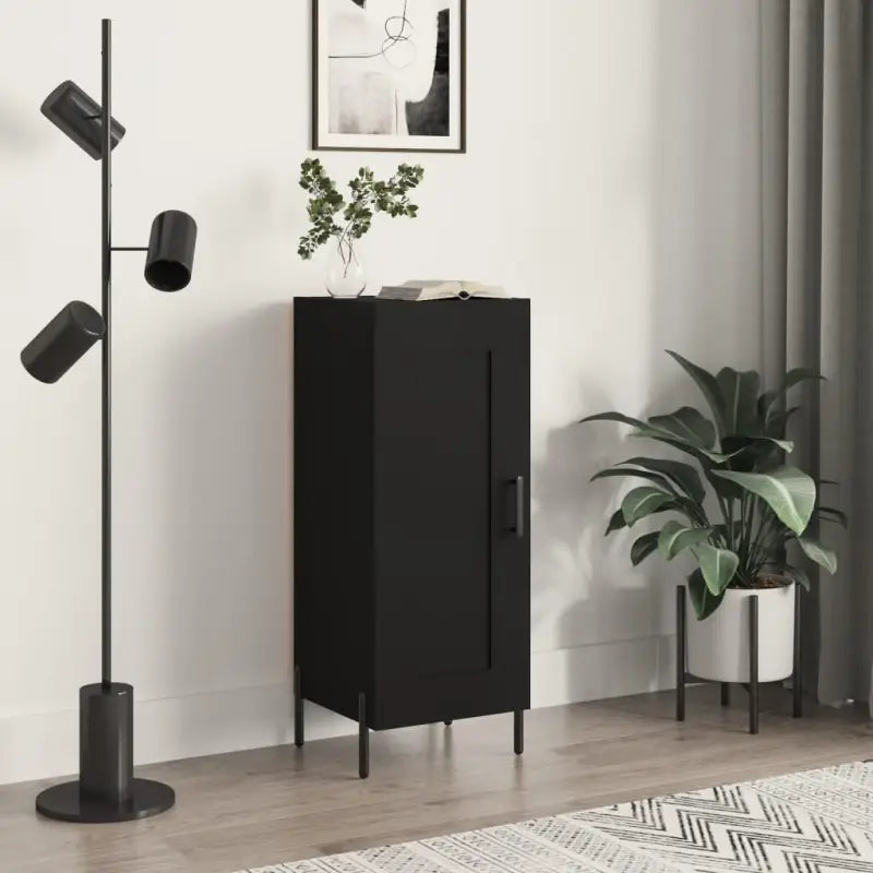 Dressoir met metalen poten van bewerkt hout voor een tijdloze uitstraling - Zwart / 1 - Dressoirs & buffetkasten