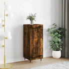 Dressoir met metalen poten van bewerkt hout voor een tijdloze look - Gerookt eiken / 1 - Dressoirs & buffetkasten