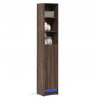 Dressoir met RGB LED-verlichting en bewerkt hout voor een moderne uitstraling - bruin eikenkleur / 1 / 36 cm