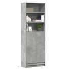 Dressoir met RGB LED-verlichting en bewerkt hout voor een moderne uitstraling - Betongrijs / 1 / 69 cm - Dressoirs &