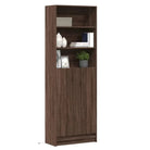 Dressoir met RGB LED-verlichting en bewerkt hout voor een moderne uitstraling - bruin eikenkleur / 1 / 69 cm