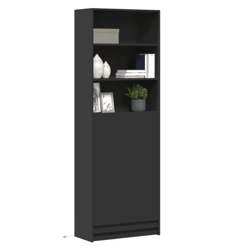 Dressoir met RGB LED-verlichting en bewerkt hout voor een moderne uitstraling - Zwart / 1 / 69 cm - Dressoirs &