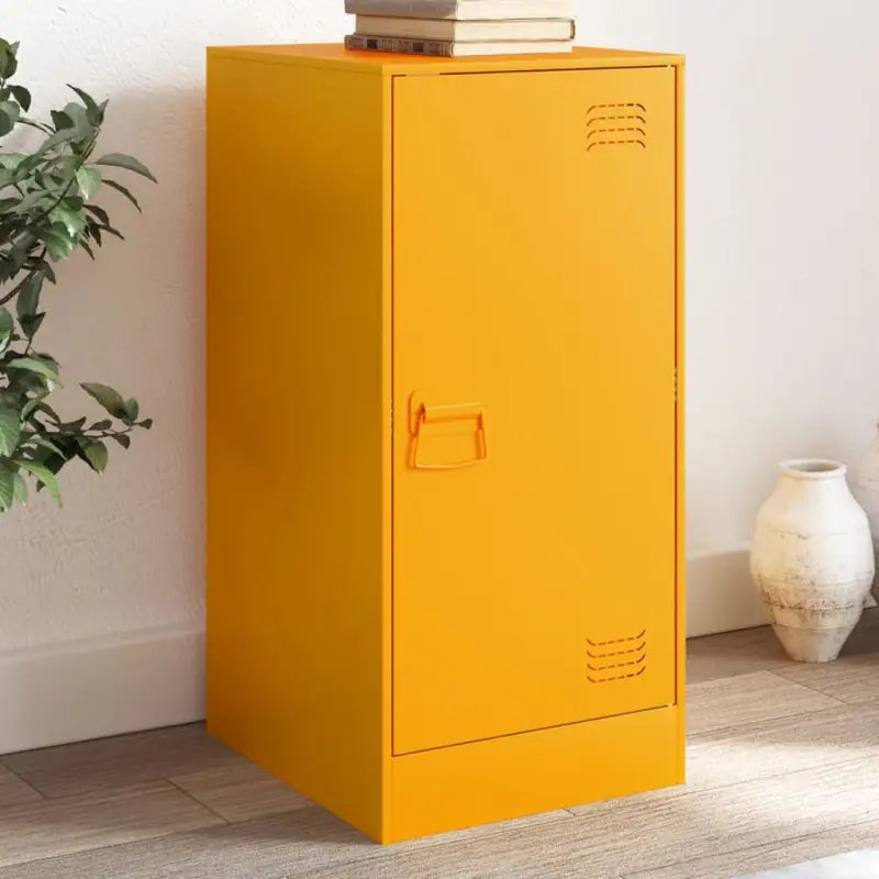 Dressoir met stabiel frame van koudgewalst staal netjes en trendy - Mosterdgeel / 1 - Dressoirs & buffetkasten