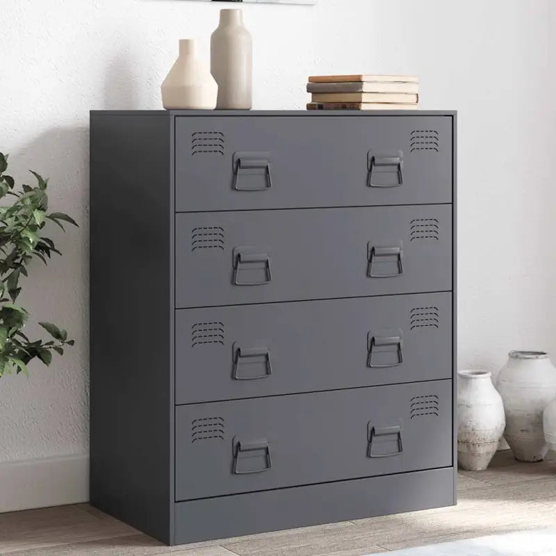 Dressoir met stable koudgewalst staal frame voor in de woonkamer - Antraciet / 1 - Dressoirs & buffetkasten
