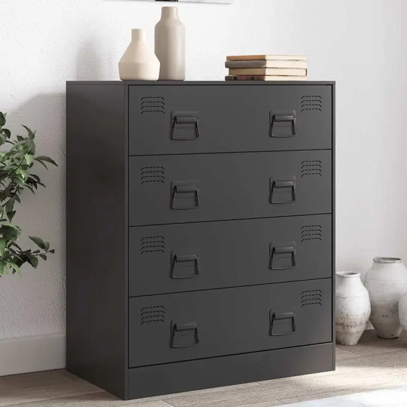 Dressoir met stable koudgewalst staal frame voor in de woonkamer - Zwart / 1 - Dressoirs & buffetkasten