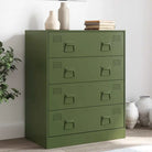 Dressoir met stable koudgewalst staal frame voor in de woonkamer - Olijfgroen / 1 - Dressoirs & buffetkasten