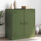Dressoir met stevig koudgewalst staal frame voor een moderne woonkamer - Olijfgroen / 1 - Dressoirs & buffetkasten
