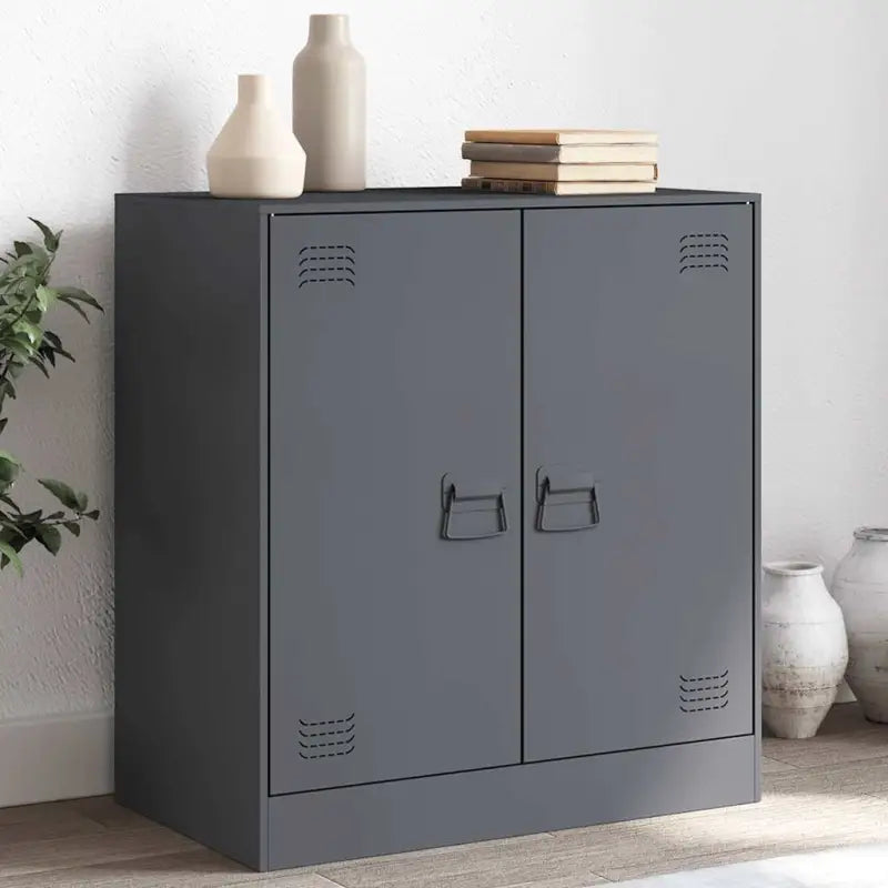 Dressoir met stevig koudgewalst staal frame voor een moderne woonkamer - Antraciet / 1 - Dressoirs & buffetkasten
