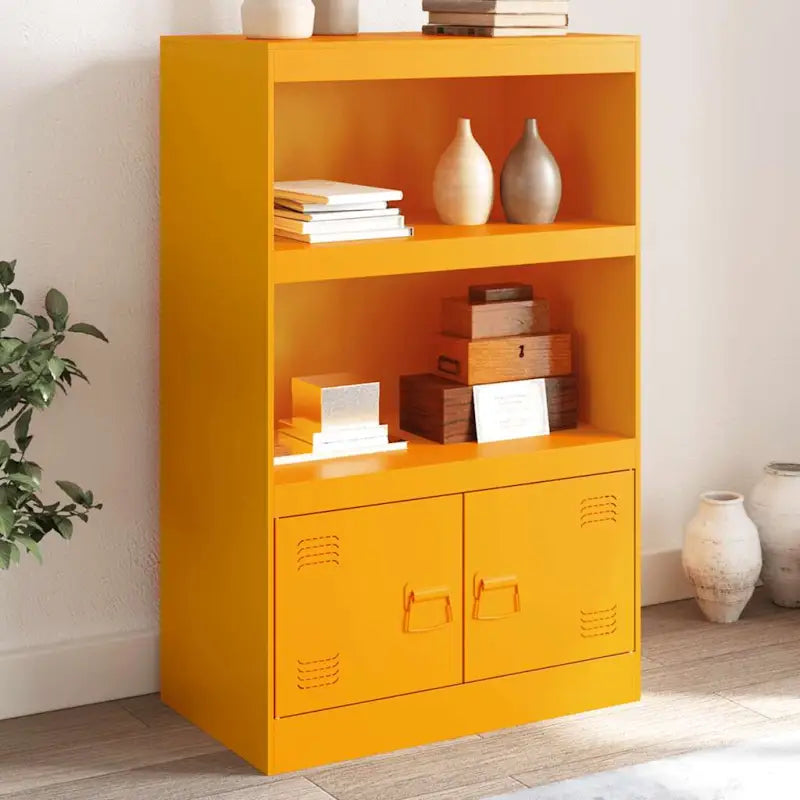 Dressoir met stevig koudgewalst staal frame voor een trendy kamer - Mosterdgeel / 1 - Dressoirs & buffetkasten