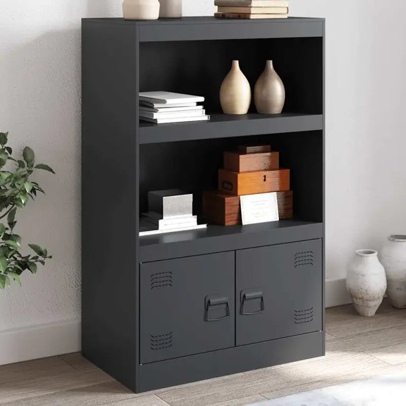 Dressoir met stevig koudgewalst staal frame voor een trendy kamer - Antraciet / 1 - Dressoirs & buffetkasten