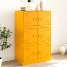 Dressoir met stevig koudgewalst staal frame voor een trendy woonkamer - Mosterdgeel / 1 - Dressoirs & buffetkasten