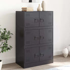Dressoir met stevig koudgewalst staal frame voor een trendy woonkamer - Zwart / 1 - Dressoirs & buffetkasten