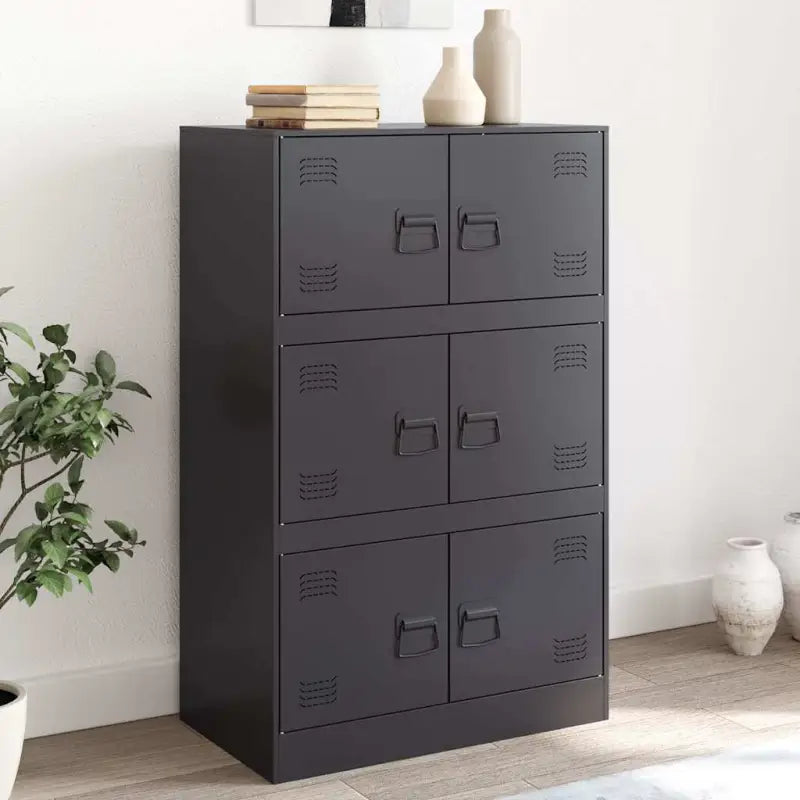 Dressoir met stevig koudgewalst staal frame voor een trendy woonkamer - Zwart / 1 - Dressoirs & buffetkasten