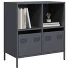 Dressoir met stevig tafelblad van koudgewalst staal - Antraciet / 1 / 68 cm - Dressoirs & buffetkasten
