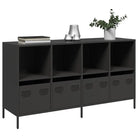 Dressoir met stevig tafelblad van koudgewalst staal - Dressoirs & buffetkasten