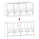 Dressoir met stevig tafelblad van koudgewalst staal - Dressoirs & buffetkasten