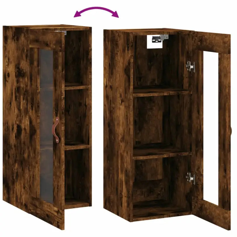Dressoir met wandgemonteerde kast van bewerkt hout voor elegant interieur - Dressoirs & buffetkasten