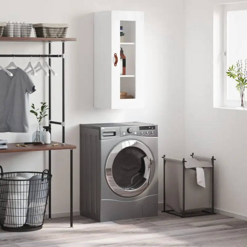Dressoir met wandgemonteerde kast van bewerkt hout voor elegant interieur - Hoogglans wit / 1 - Dressoirs & buffetkasten