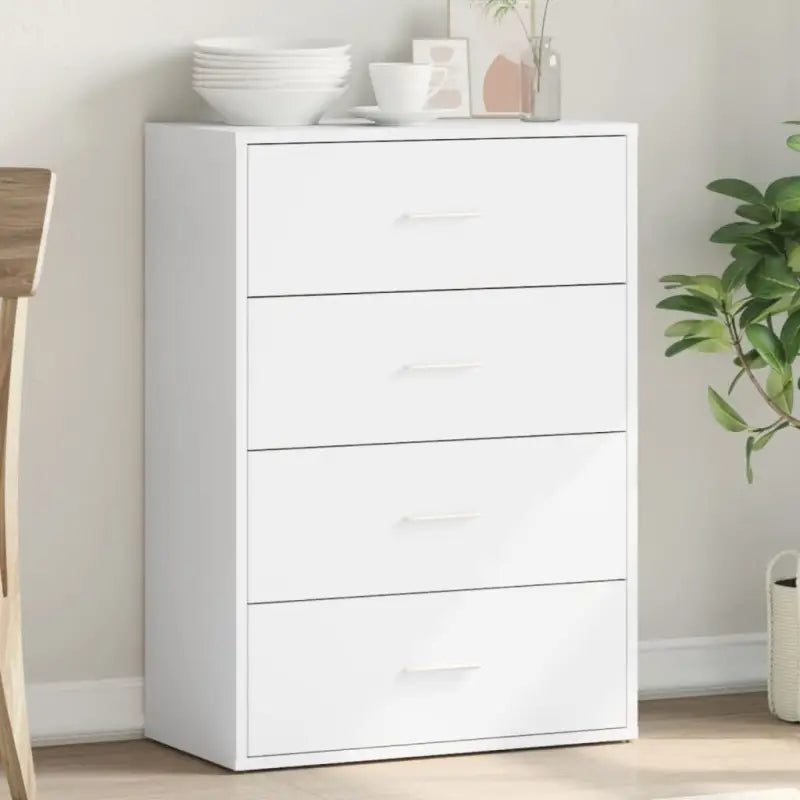 Dressoir of buffetkast van bewerkt hout met trendy en stevig design - Wit / 1 - Dressoirs & buffetkasten