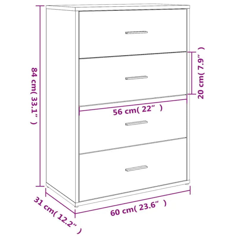 Dressoir of buffetkast van bewerkt hout met trendy en stevig design - Dressoirs & buffetkasten