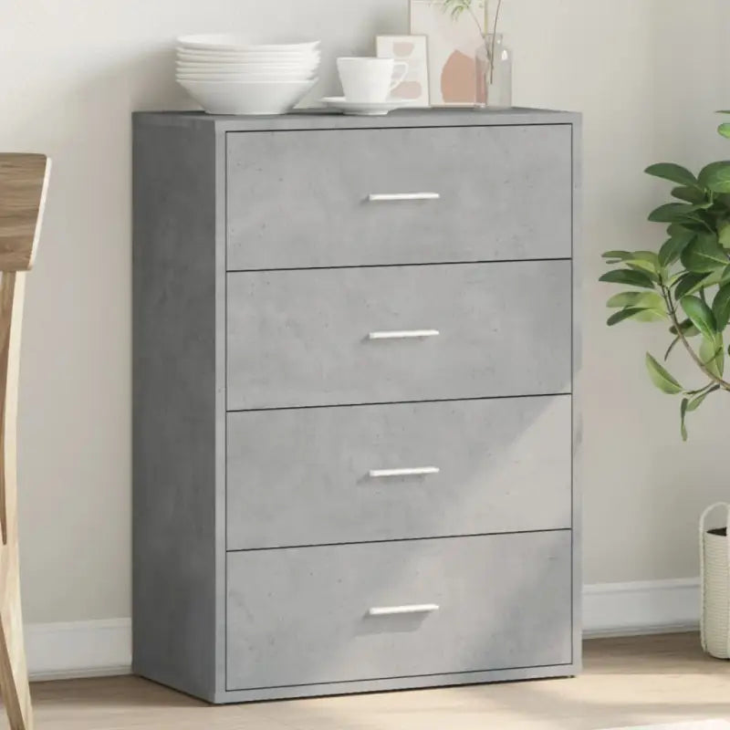Dressoir of buffetkast van bewerkt hout met trendy en stevig design - Betongrijs / 1 - Dressoirs & buffetkasten