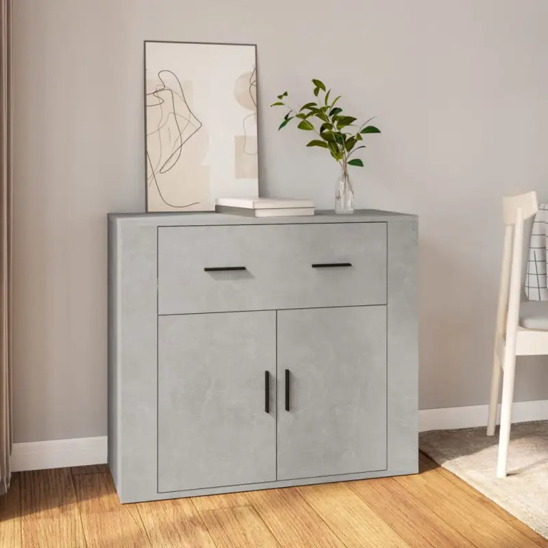 Dressoir van bewerkt hout dat aan al je wensen voldoet - Betongrijs / 1 - Dressoirs & buffetkasten