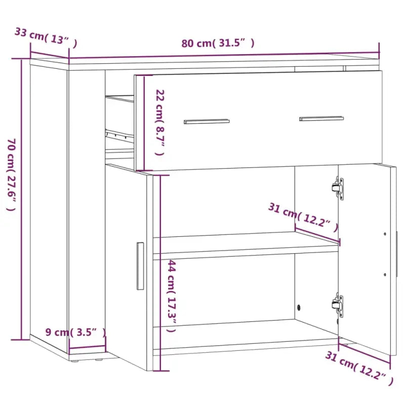 Dressoir van bewerkt hout dat aan al je wensen voldoet - Dressoirs & buffetkasten