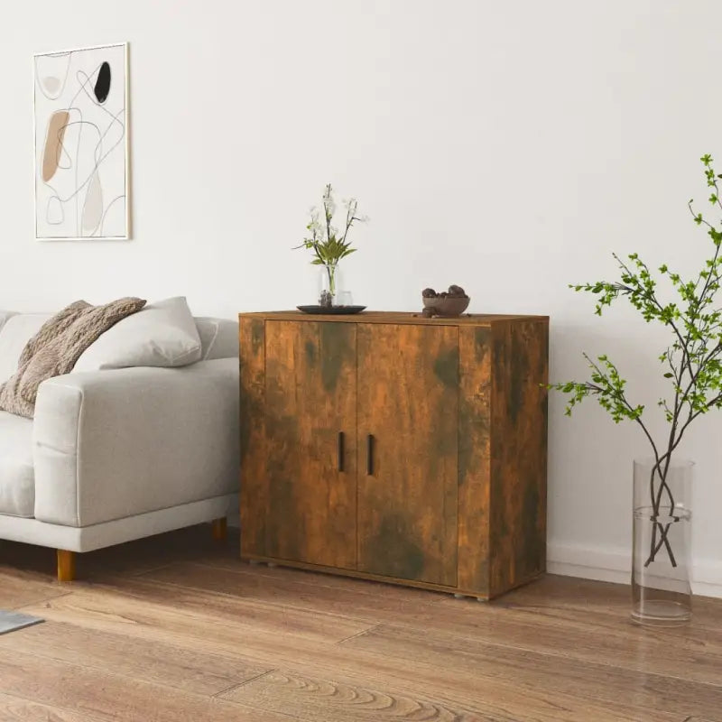Dressoir van bewerkt hout dat aan al je wensen voldoet - Gerookt eiken / 1 - Dressoirs & buffetkasten