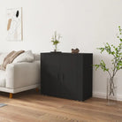 Dressoir van bewerkt hout dat aan al je wensen voldoet - Zwart / 1 - Dressoirs & buffetkasten