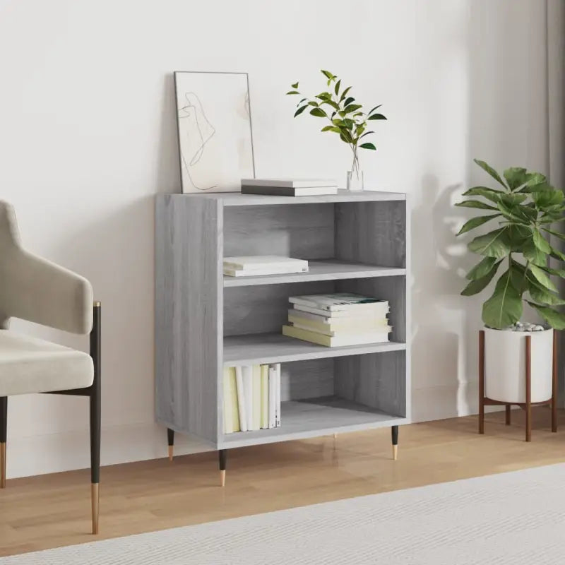 Dressoir van bewerkt hout met ijzeren poten voor een tijdloze uitstraling - Grijs sonoma / 1 - Dressoirs & buffetkasten