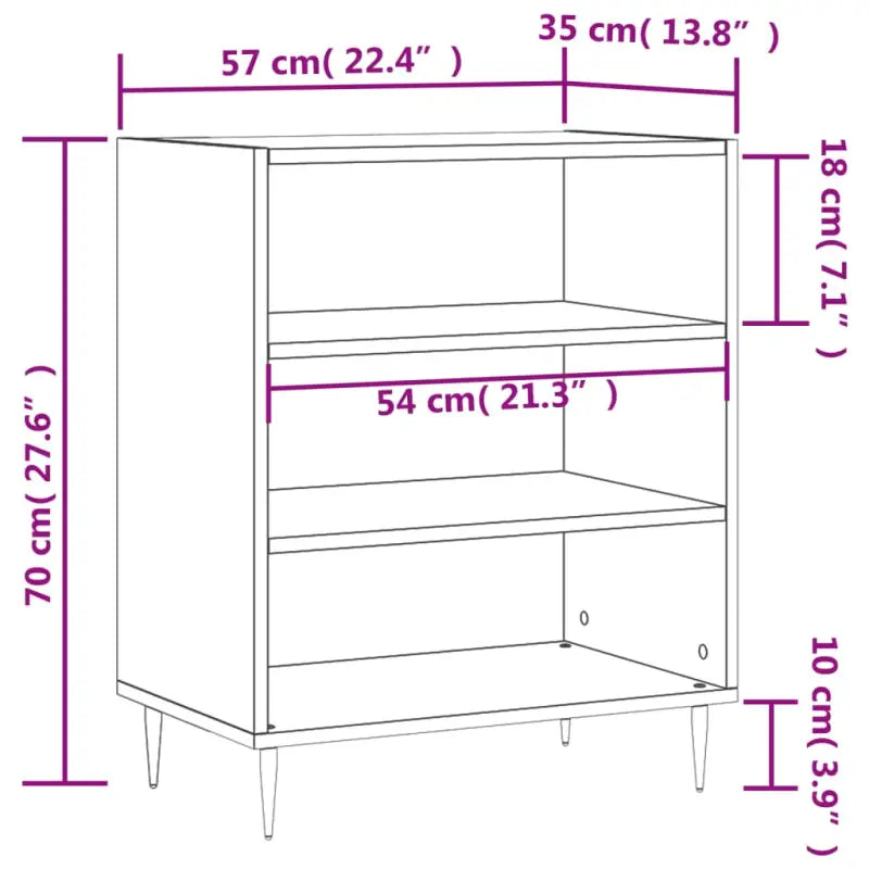 Dressoir van bewerkt hout met ijzeren poten voor een tijdloze uitstraling - Dressoirs & buffetkasten