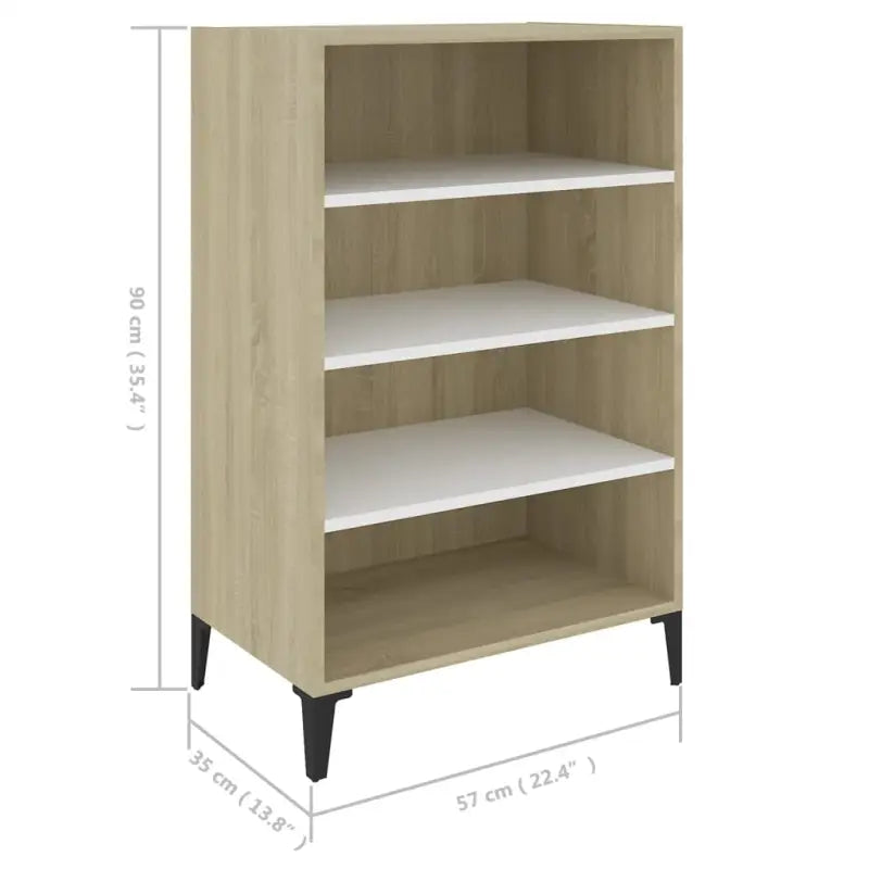 Dressoir van bewerkt hout met metalen poten voor een moderne uitstraling - Dressoirs & buffetkasten