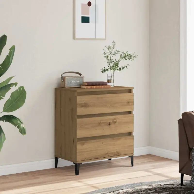 Dressoir van bewerkt hout met minimalistisch design en hoge kwaliteit - artisanaal eikenkleurig / 1 - Dressoirs &