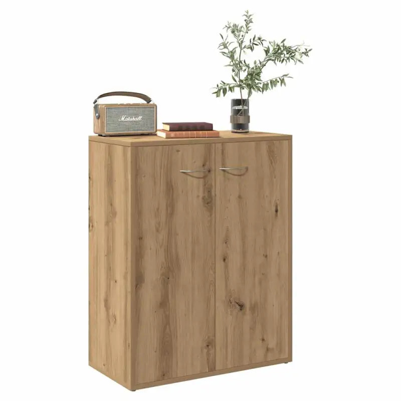 Dressoir van bewerkt hout met minimalistisch ontwerp en opbergruimte - artisanaal eikenkleurig / 1 - Dressoirs &