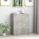 Dressoir van bewerkt hout met minimalistisch ontwerp en opbergruimte - Betongrijs / 1 - Dressoirs & buffetkasten