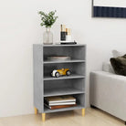 Dressoir van bewerkt hout met stabiele houten poten - Betongrijs / 1 - Dressoirs & buffetkasten
