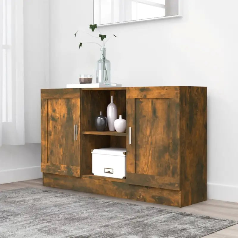 Dressoir van bewerkt hout voor een praktische en stijlvolle kamer - Gerookt eiken / 1 / Bewerkt hout - Dressoirs &