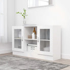 Dressoir van bewerkt hout voor een praktische en stijlvolle kamer - Wit / 1 / Bewerkt hout en glas - Dressoirs &