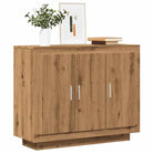 Dressoir van bewerkt hout voor gemakkelijke schoonmaak en stijlvolle opslag - artisanaal eikenkleurig / 1 - Dressoirs &