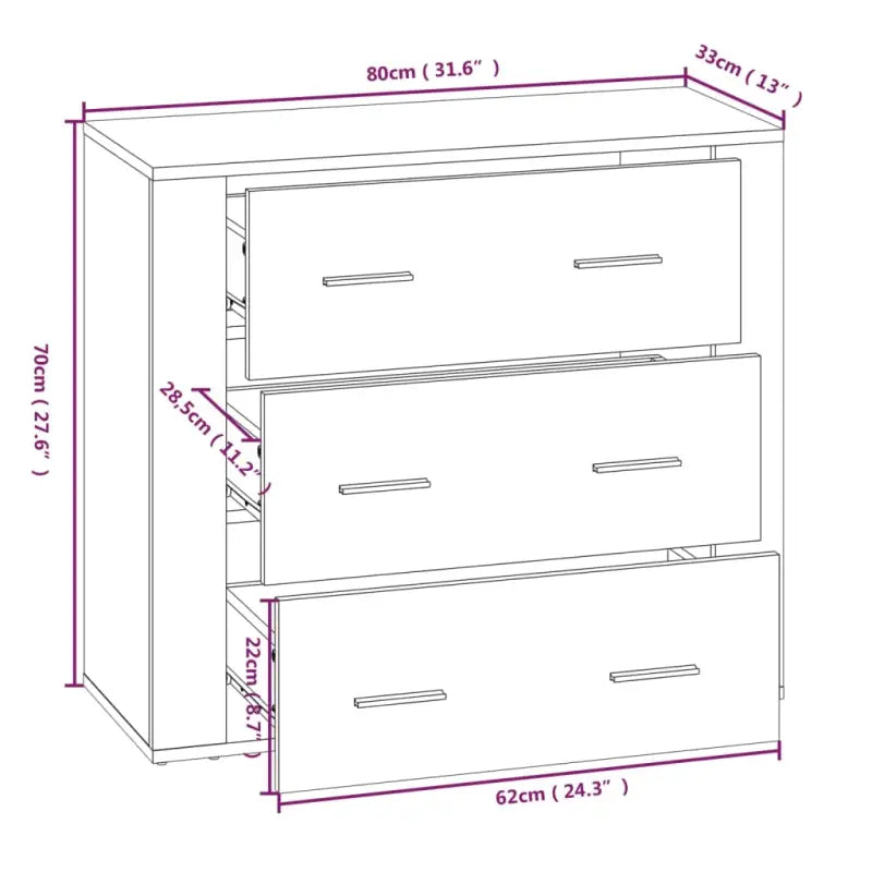 Dressoir van bewerkt hout voor veelzijdige opbergruimte - Dressoirs & buffetkasten