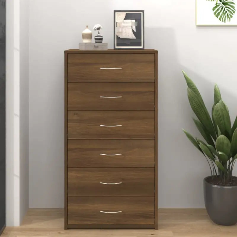 Dressoir van bewerkt hout voor woonkamer slaapkamer of kantoor - bruin eikenkleur / 1 - Dressoirs & buffetkasten