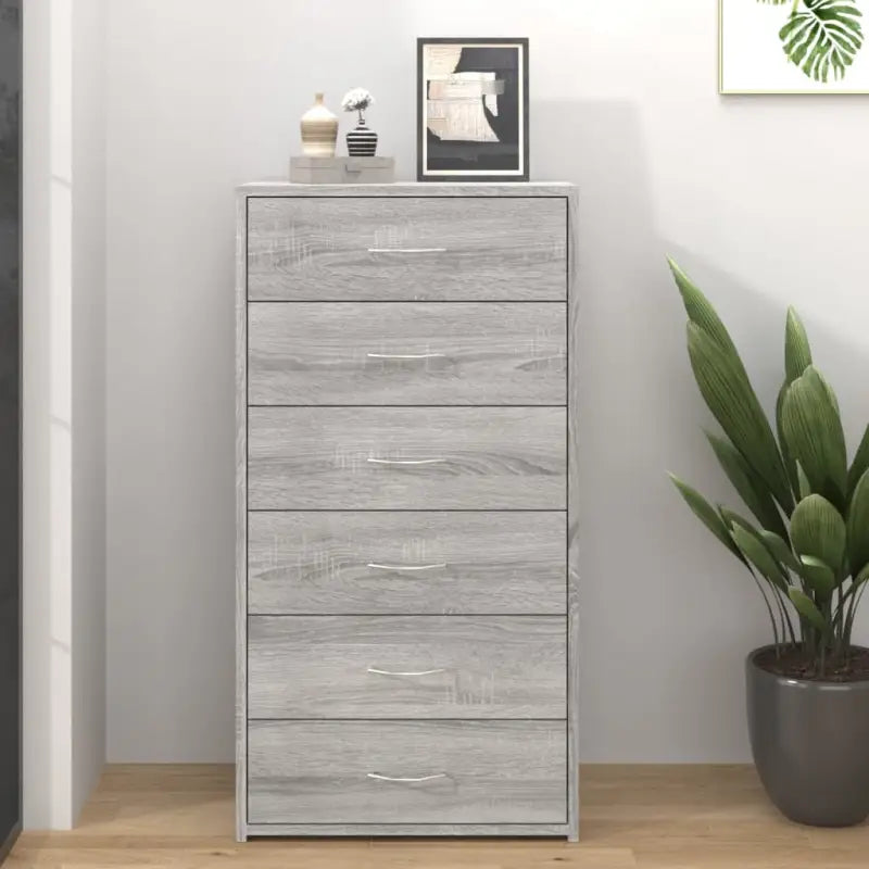 Dressoir van bewerkt hout voor woonkamer slaapkamer of kantoor - Grijs sonoma / 1 - Dressoirs & buffetkasten
