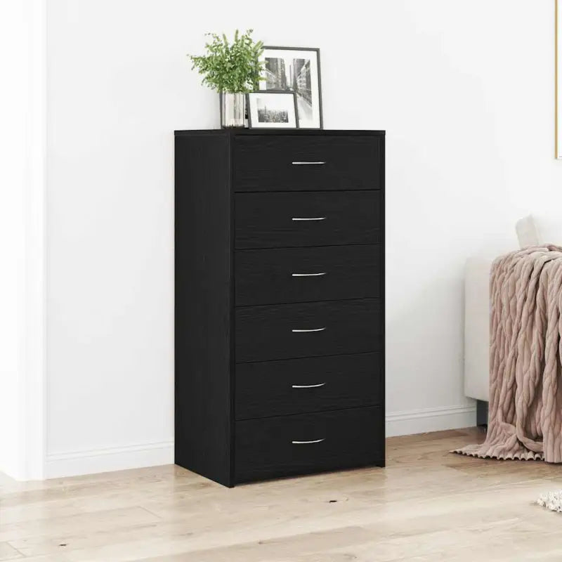 Dressoir van bewerkt hout voor woonkamer slaapkamer of kantoor - Zwart eiken / 1 - Dressoirs & buffetkasten