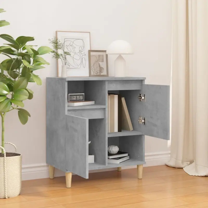 Dressoir van massief eucalyptushout met bewerkt hout en trendy design - Dressoirs & buffetkasten