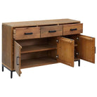 Dressoir van massief grenenhout met karakter voor elegante woonkamer - Dressoirs & buffetkasten